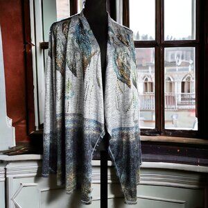 NWT R FASHIONS ( OSFA ) Rhinestone Gem Covered Satin Open blazer